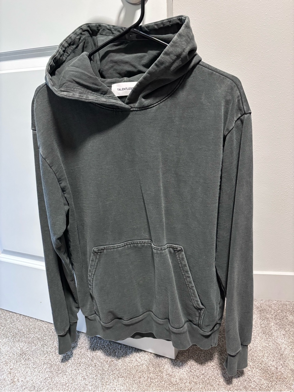 TALENTLESS Women’s Washed Olive Green Hoodie